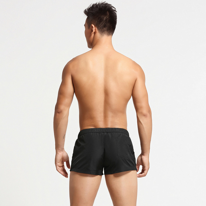 Nyári férfi alvó alsó poliészter alkalmi, légáteresztő, gyorsan száradó pizsama boxer rövidnadrág divatos férfi otthoni hálós bélésű fehérnemű