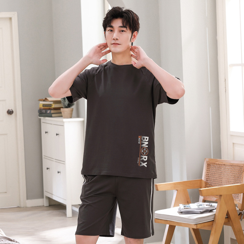 Νεότερα ανδρικά σετ πιτζάμες Lounge Wear Fashion Modal Πιτζάμες Καλοκαιρινά κοντομάνικα μασίφ νυχτικά 3XL