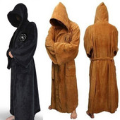Мъжка фланелена роба Мъжки с качулка Дебела звездна рокля Jedi Empire Мъжки халат Зимен дълъг халат Мъжки халати за баня Домашно облекло