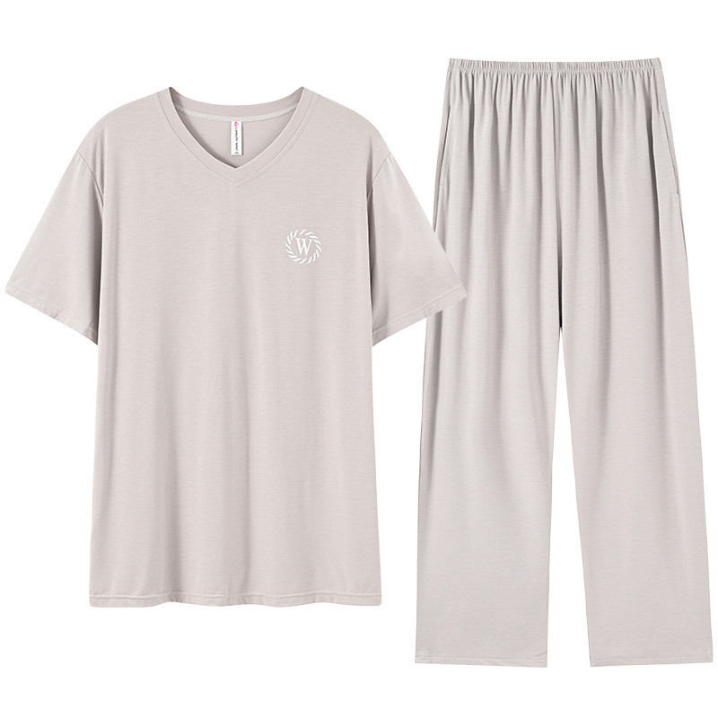 2GAB Vīriešu pidžamu komplekti T-krekli un bikšu pidžamas guļamveļa Kokvilnas guļamtērps Apakšveļa Naktsveļa atpūtas apģērbs Liela izmēra mājas apģērbs