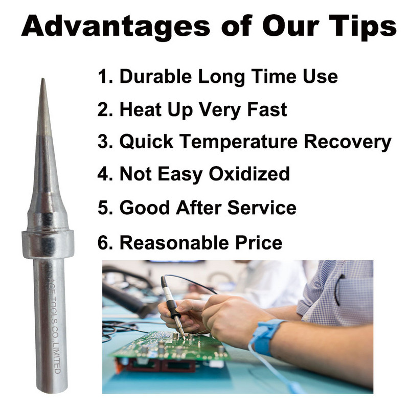 200-LI garš konisks 0,5 mm rezerves lodēšanas uzgalis, kas piemērots QUICK 203 203H 204 204H 203D 376(I) 376D(I) 3100 3101 3102 3112 20H-90