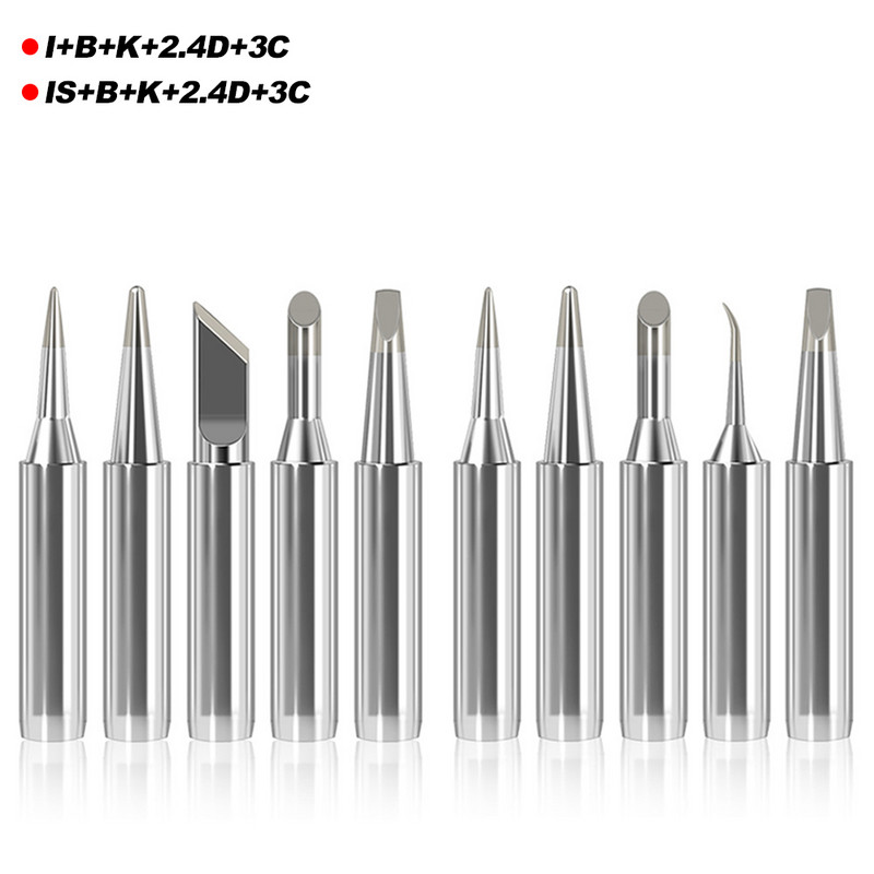 5 vnt lituoklio lydinio 900M lituoklio galvutės rinkinys viduje karšto lydinio elektrinio lituoklio antgalio IS+I+B+K+2.4D+3C komplektas