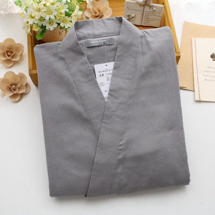 Japāņu stila kimono jakas bikses 2gab komplekts vīriešu naktsveļa peldmētelis kokvilna ērts mājas uzvalks halāts guļamveļa ikdienas ikdiena