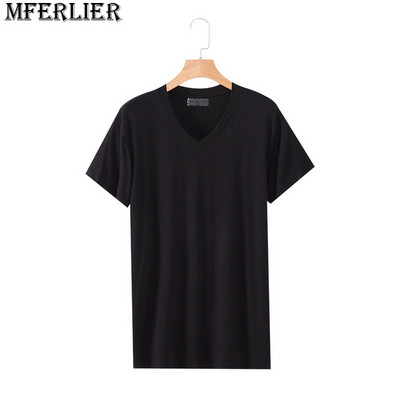 Μέγεθος 8XL 150 KG Modal V λαιμόκοψη Ανδρικό κοντό μανίκι Μαλακό κάλυμμα Λεπτό σπιτικό ντύσιμο Plus μέγεθος Χαλαρά casual αθλητικά εσώρουχα Μεγάλο μέγεθος