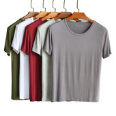 Κοντομάνικο μπλουζάκι καλοκαιρινό ανδρικό modal ice μεταξωτό μπλούζες ύπνου χωρίς ραφές υπνοδωμάτιο πουκάμισο με λεπτή φαρδιά πιτζάμες για το σπίτι