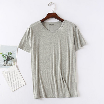 Κοντομάνικο μπλουζάκι καλοκαιρινό ανδρικό modal ice μεταξωτό μπλούζες ύπνου χωρίς ραφές υπνοδωμάτιο πουκάμισο με λεπτή φαρδιά πιτζάμες για το σπίτι