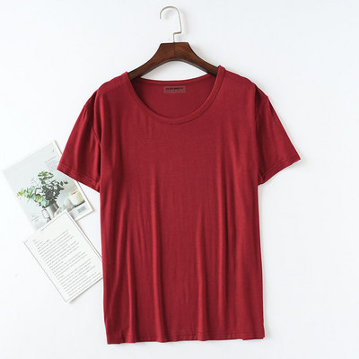 Κοντομάνικο μπλουζάκι καλοκαιρινό ανδρικό modal ice μεταξωτό μπλούζες ύπνου χωρίς ραφές υπνοδωμάτιο πουκάμισο με λεπτή φαρδιά πιτζάμες για το σπίτι