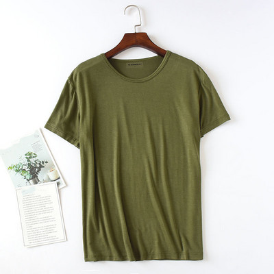 Κοντομάνικο μπλουζάκι καλοκαιρινό ανδρικό modal ice μεταξωτό μπλούζες ύπνου χωρίς ραφές υπνοδωμάτιο πουκάμισο με λεπτή φαρδιά πιτζάμες για το σπίτι