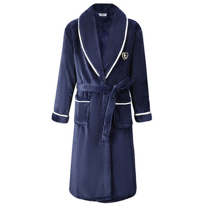 Φθινοπωρινό/Χειμώνα Ανδρικό νυχτικό Kimono Μπουρνούζι Κοραλλί φλις Negligee V-λαιμόκοψη οικεία εσώρουχα μονόχρωμα υπνοδωμάτια