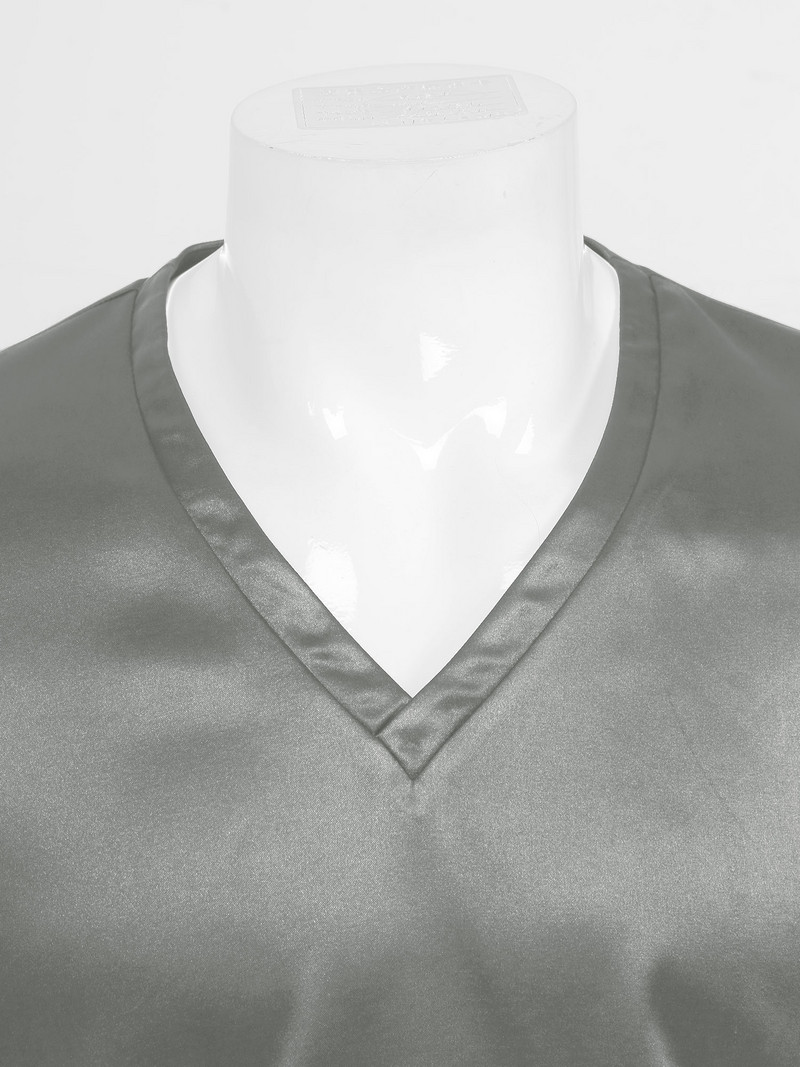 Vīriešu sieviešu zīda satīna naktskrekls vasaras īsām piedurknēm naktsveļa naktsveļa mājas apģērbs naktsveļa topi Apģērbi sāni sadalīti naktsveļa Plus