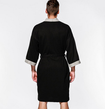 Βαμβακερή βάφλα ανδρική φόρεμα μπουρνούζι κιμονό Πυζά Ζευγάρι Μαύρη ρόμπα Νυχτικά Φαρδιά Casual Σάουνα Yukata Άνοιξη Καλοκαίρι Ρούχα για το σπίτι