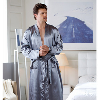 Комплекти халати с дълъг ръкав за мъже Многоцветни M-3xl размери Кимоно Мъжки домашни дрехи Жилетка Халат за баня Мъжки халати Дълъг халат