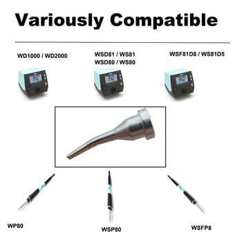 Резервни накрайници за запояване с извито длето LT4X за WELLER WP80 WSP80 WSFP8 WD1000 WD2000 WSD81 WS81 WSF81D8 WS81D5 Желязна бит с дръжка