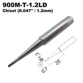 Μύτη συγκόλλησης 900M-T-1.2LD Σμίλη 1.2mm για Hakko 936 907 Milwaukee M12SI-0 Radio Shack 64-053 Yihua 936 X-Tronics 3020 Iron Bit
