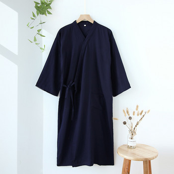 2023 Καλοκαίρι Ανδρικά Βαμβακερά Πυζά Βαμβακερά Φθινοπωρινά Νυχτικά Ζευγάρι Ιαπωνικά παραδοσιακά ρούχα Ανδρικό κιμονό Yukata Μακρύ νυχτικό