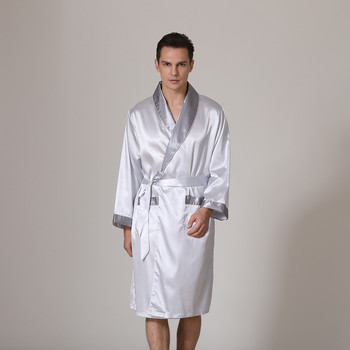 Мъжко кимоно, халат за баня, свободно нощно облекло, домашно облекло, копринени петна, домашни дрехи, мъжко ежедневно спално облекло, нощно облекло с колан