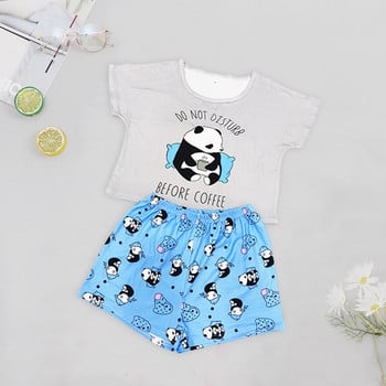 Πυτζάμες Feminino Cotton Cartoon Print 2 τμχ.