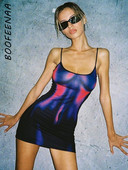 BOOFEENAA divatos szexi klub mini ruha 3D testre szabott Cami hát nélküli Bodycon ruhák nőknek Streetwear Y2k ruhák C16-BZ13