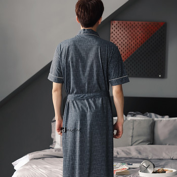 Мъжки халат нощница копринено сатен кимоно халат спално облекло плюс голям домашен халат 4XL 5XL къси панталони комплекти пижами