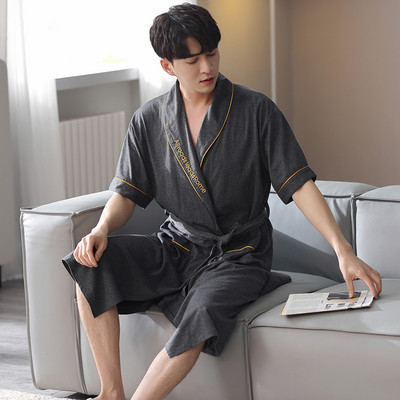 Vīriešu halāts naktskrekls zīda satīna kimono peldmēteļa kleita guļamveļa Plus liela izmēra mājas halāts 4XL 5XL šorti komplekti pidžamas