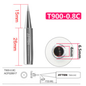 ATTEN T900-0.8C Eredeti hiteles T-900Tip 936 forrasztóállomáshoz