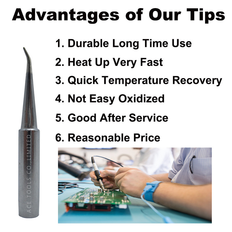 Μύτη συγκόλλησης 900M-T-JL Bent Conical 0,2mm για Hakko 936 907 Milwaukee M12SI-0 Radio Shack 64-053 Yihua 936 X-Tronics 3020 Iron