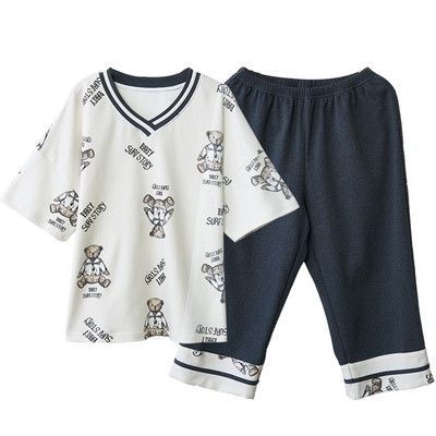 BZEL Cartoon pamut hálóruha női nyári új rövid ujjú rövidnadrág pizsama szett bő női otthoni öltöny puha komfort hálóruha 4XL