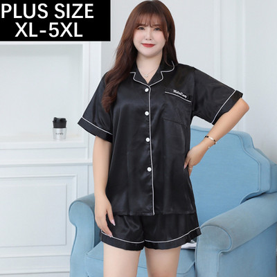 Női pizsama szett Imatation selyem női rövid ujjú ing + rövid nadrág hálóruha szett Női házi ruha öltöny pizsama