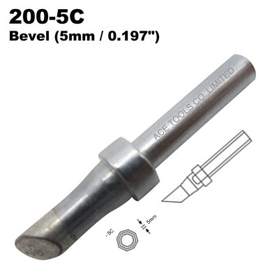 200-5C kūginis 5 mm pakaitinis litavimo antgalis tinka QUICK 203 203H 204 204H 203D 376(I) 376D(I) 3100 3101 3102 3112 3202 20H-90 bitų