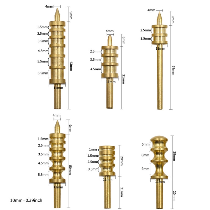 Edge Sealing Hot Process Γυάλισμα Συμβουλές Brass Burnishing for Head DIY for DIY Us Drop Shipping
