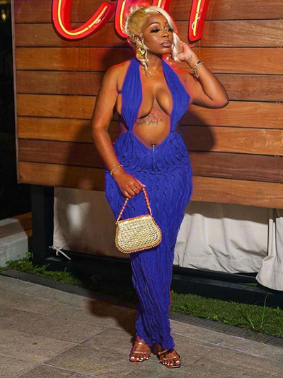 Seksikas päitsetega madala lõikega seljata maksikleit naistele, varrukateta plisseeritud õhukesed kleidid 2023. aasta suvel rannas Harajuku Lolita Y2K Vestidos