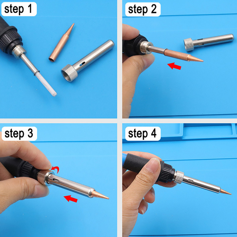 5db réz 900M-T forrasztópákahegy ólommentes forrasztóhegyek hegesztőfej BGA forrasztótartozékok forrasztóállomáshoz