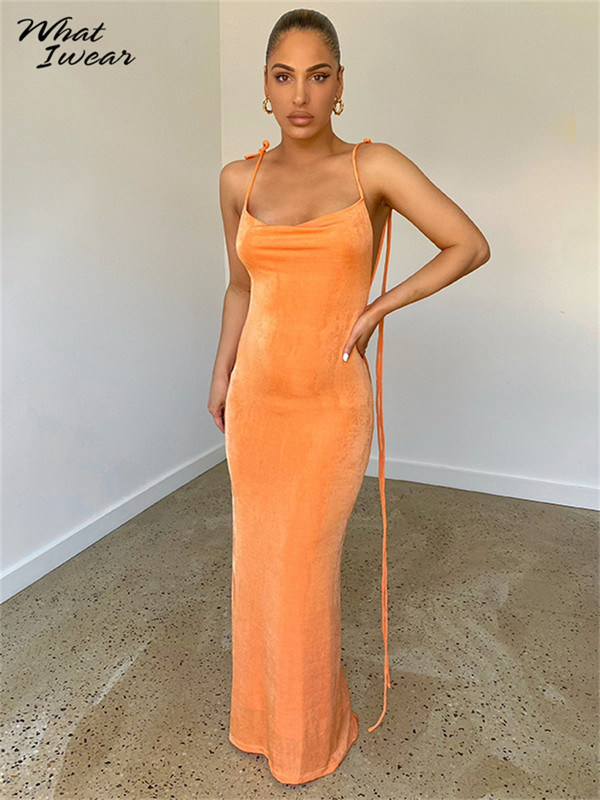 Seljata Maxi Pikk Kleit Naine Seksikas Suvine Eleg Oranž Sinine Boheemlaslik Satiinist Slip Kleidid Peokleidid Rannakleidid 2022 Naised