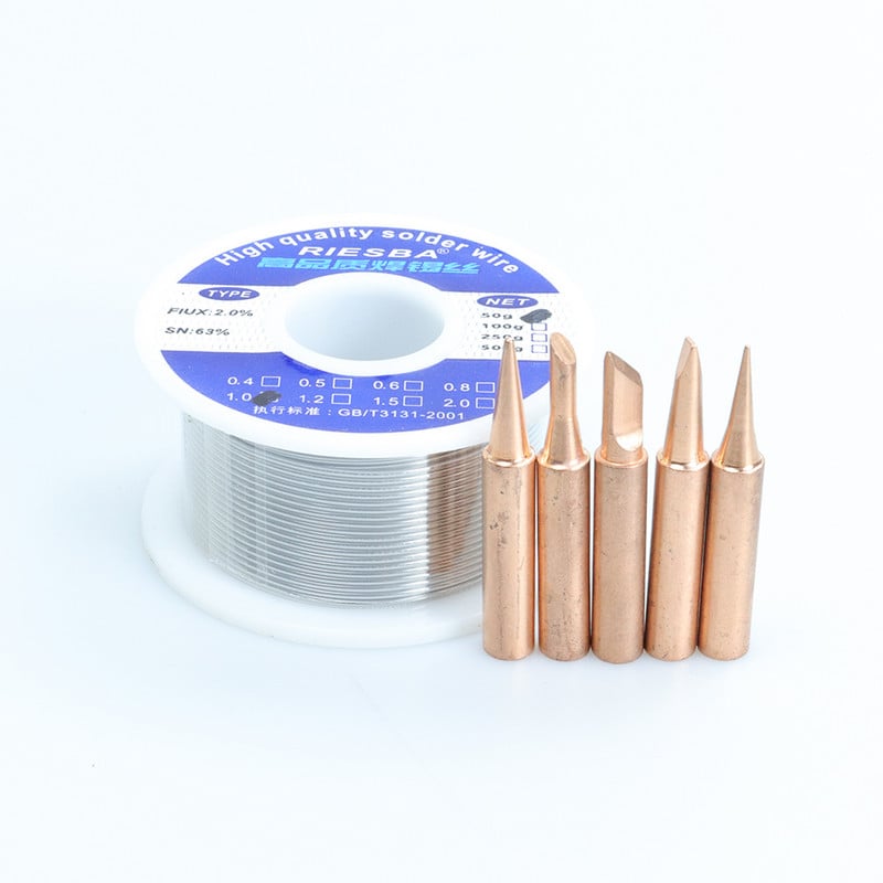 900M-T pliivaba vasest jootekolbi ots 50g piisav jootetraadi kombinatsioon 858D 852d++ 909D, 936 jootekolbi ots