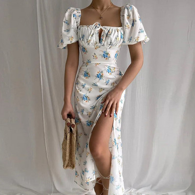 Avrilyaan Flower Print Seksikas kleit naistele Elegantne õlgadeta kleidid seljataga Bodycon suvekleit Vestidos