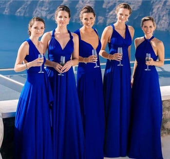 Καλοκαιρινό σέξι μακρύ φόρεμα 2023 Bridesmaid Multi Way Wrap Convertible Maxi Κόκκινα Φορέματα Στράπλες, Hollow Out Party Bandage Vestidos