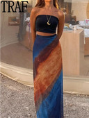 TRAF nyomott tüll hosszú szoknya női magas derekú hálós szoknya női vintage midi Y2k szoknya női 2022 utcai ruházat ünnepi ruhák