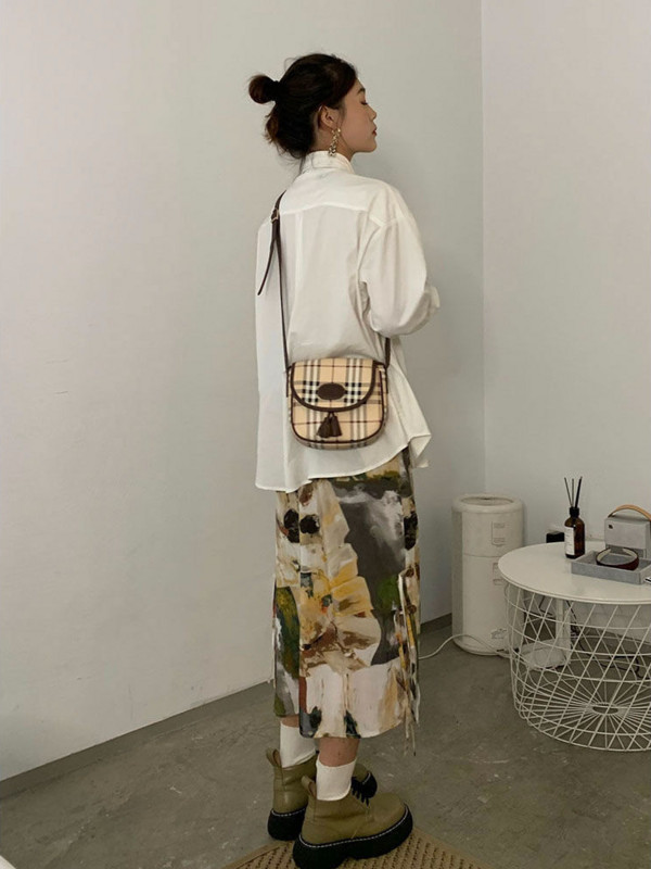 Kaklasaites krāsas eļļas krāsošanas svārki sievietēm, taisni, sadalīti gari svārki Harajuku japāņu Y2k ielas apģērbs, gotikas Faldas Largas Mujer 2023