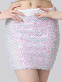 Női flitteres szoknya Csillogó, rugalmas Bodycon miniszoknyák Night Out Party Club viselet térd feletti ceruzaszoknya