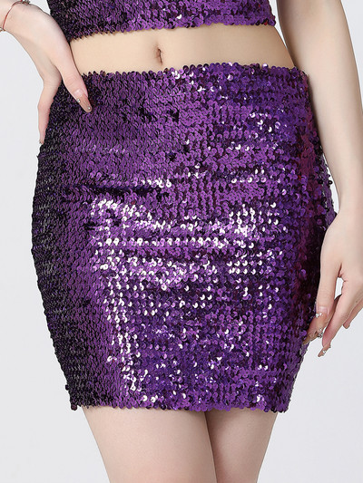 Női flitteres szoknya Csillogó, rugalmas Bodycon miniszoknyák Night Out Party Club viselet térd feletti ceruzaszoknya