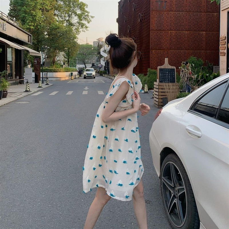 Ženska haljina bez rukava Elegantna popularna trendi korejska stilska sveobuhvatna ljetna ulična odjeća Ins Novi dolazak Patchwork slatka