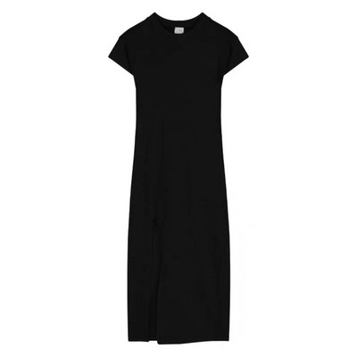 Haljina s prorezom sa strane Žene do sredine lista Jednostavna ležerna korejska modna seksi Ljetna asimetrična ulična odjeća za studentice Vestido