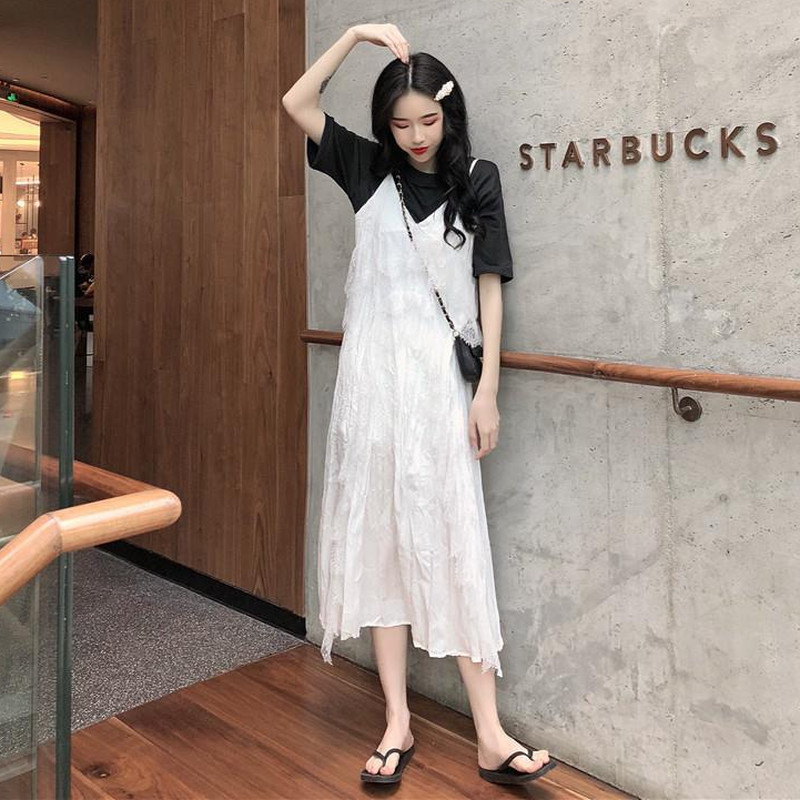 Rochie fără mâneci, solidă, în formă de A, pentru femei, sexy, cu decolteu în V, curea spaghetti, ocazional de vară, coreeană, moale, de stradă, la modă simplă, șic, fete