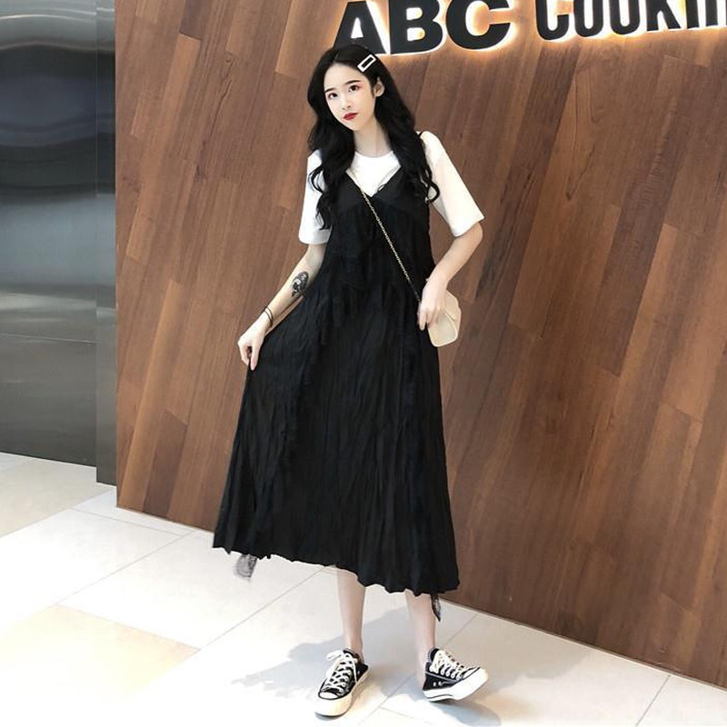 Rochie fără mâneci, solidă, în formă de A, pentru femei, sexy, cu decolteu în V, curea spaghetti, ocazional de vară, coreeană, moale, de stradă, la modă simplă, șic, fete