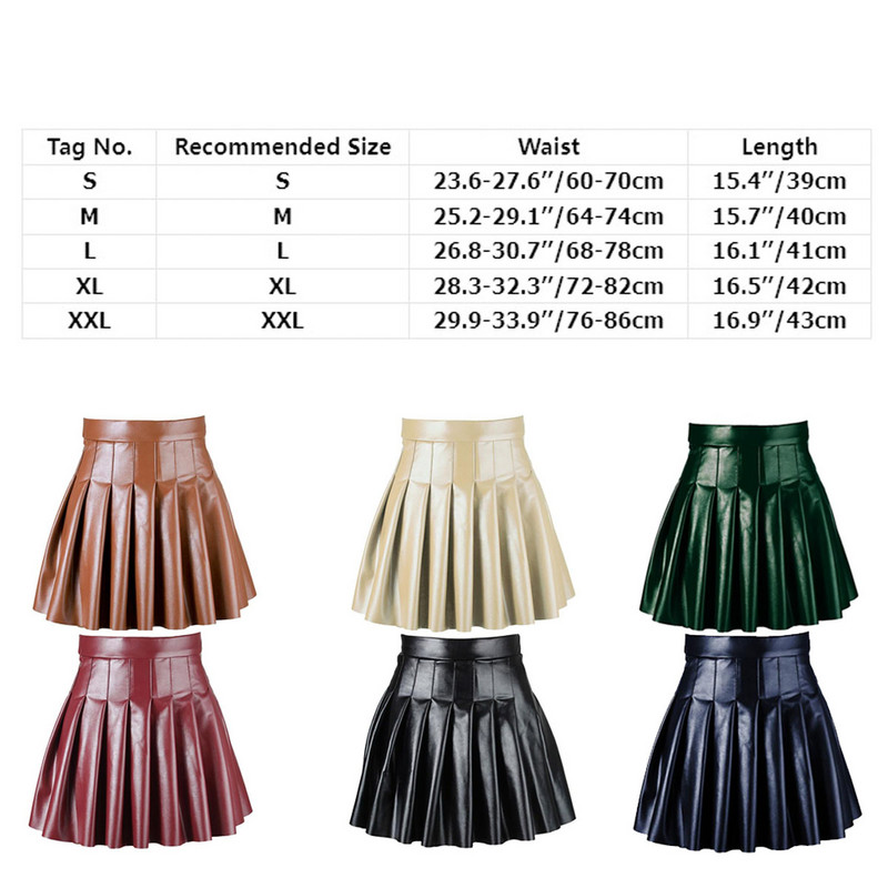 Sieviešu svārki ar augstu vidukli, slapjš izskats, kroku svārki y2k E Meiteņu punk gotika, melni lateksa A līnijas uzliesmojoši minisvārki Solid Rave Party Clubwear