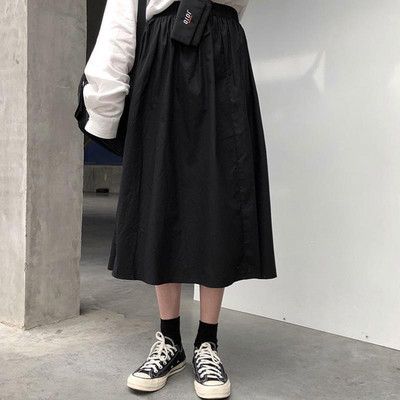 Szoknyák Női Nyári Gyengéd Új divat Elegáns Puha Virágos Szabadidő Napi Minden meccs Vintage Egyszerű Koreai Stílus Elegáns Édes Hölgy