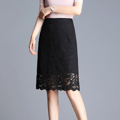 Vintage suknja s kukom od čipke i cvijeta, šuplja torba Ljetna moda 2023. Elegantne uredske dame Suknje do koljena za svako putovanje s visokim strukom