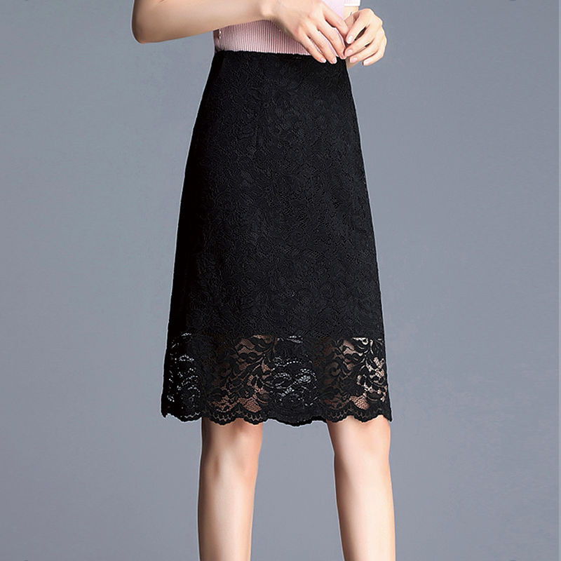 Vintage suknja s kukom od čipke i cvijeta, šuplja torba Ljetna moda 2023. Elegantne uredske dame Suknje do koljena za svako putovanje s visokim strukom