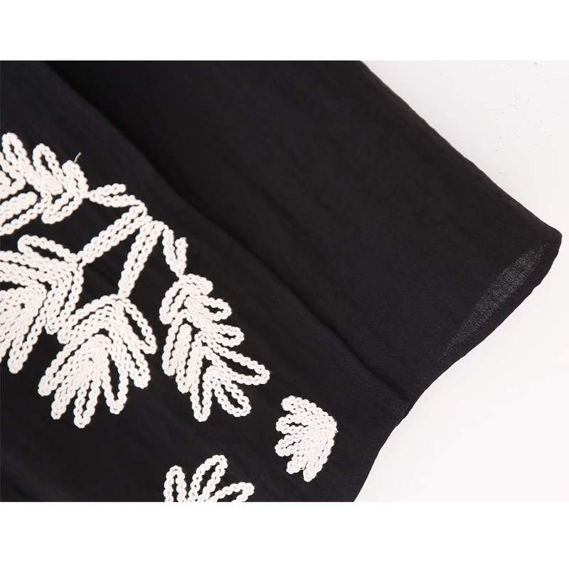 TARF izšuvumi gari svārki sievietēm melni ar augstu vidukli Midi svārki sievietēm vasaras ietīšana kroku svārki Sieviešu ielas apģērbs Retro svārki