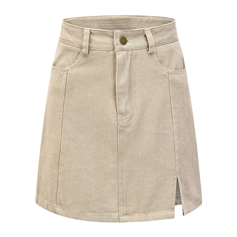 Naiste teksaseelikud Lühikesed suvised Solid Y2k Esteetiline lõhestatud Seksikas Kõrge Vöökoht Vintage Retro Korea mood Harajuku Miniriided